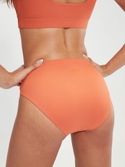 Speedo Orange Womens Textured Deep U-Back Bikini Set 2 Piece - Image 5 of 10