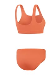 Speedo Orange Womens Textured Deep U-Back Bikini Set 2 Piece - Image 7 of 10