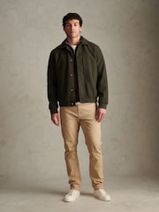 U.S. Polo Assn Green Premium Melton Bomber Jacket - Image 5 of 9