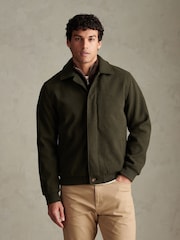 U.S. Polo Assn Green Premium Melton Bomber Jacket - Image 6 of 9