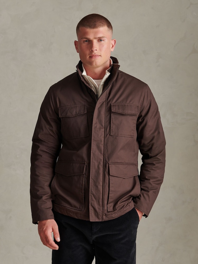 U.S. Polo Assn. Brown Premium Wax-Coated Field Jacket - Image 1 of 5 U.S. Polo Assn. Brown Premium Wax-Coated Field Jacket - Image 1 of 5