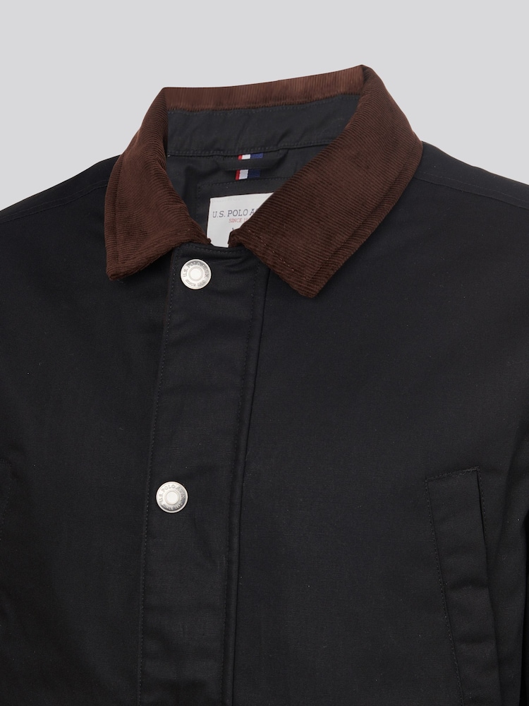 U.S. Polo Assn. Black Canvas Country Collared Jacket - Image 10 of 10 U.S. Polo Assn. Black Canvas Country Collared Jacket - Image 10 of 10