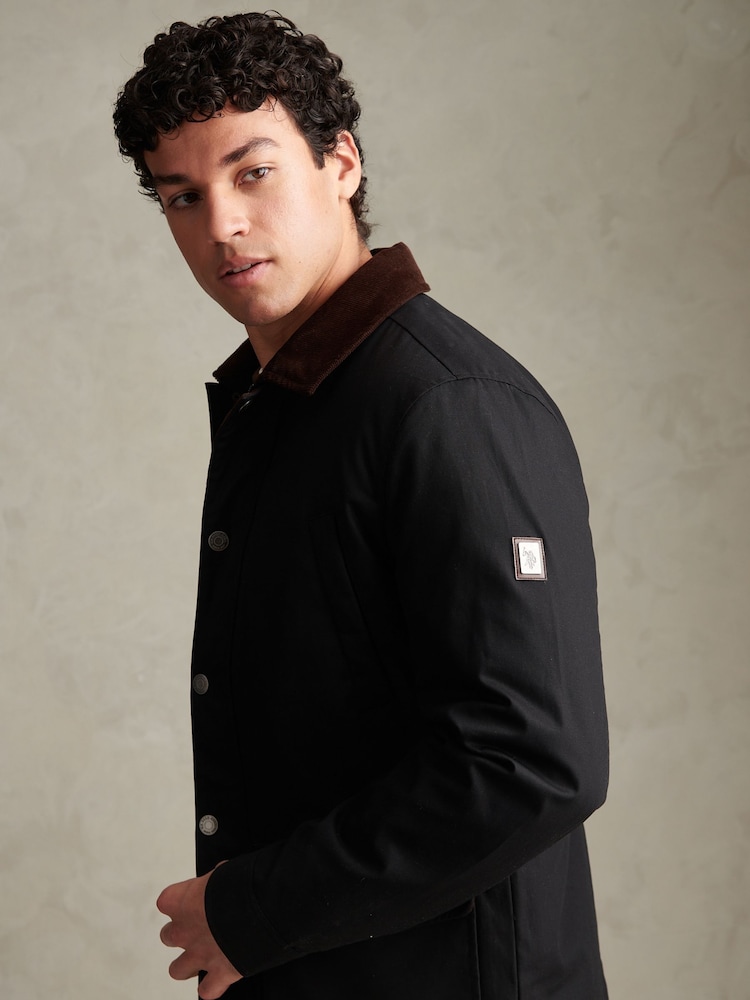 U.S. Polo Assn. Black Canvas Country Collared Jacket - Image 2 of 10 U.S. Polo Assn. Black Canvas Country Collared Jacket - Image 2 of 10