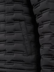 U.S. Polo Assn Black Lightweight Quilted Hooded Puffer Jacket - Image 10 of 10