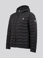 U.S. Polo Assn Black Lightweight Quilted Hooded Puffer Jacket - Image 6 of 10