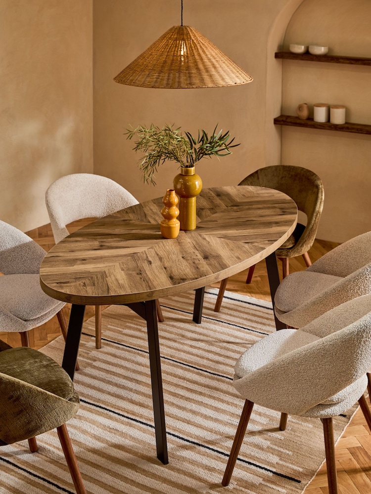 Dark Bronx 6 Seater Dining Table - Image 1 of 8