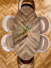 Dark Bronx 6 Seater Dining Table - Image 2 of 8