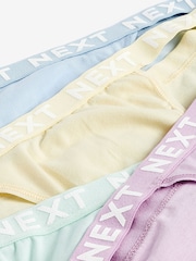 Pastel Colours Tanga Cotton Rich Logo Knickers 4 Pack - Image 4 of 4