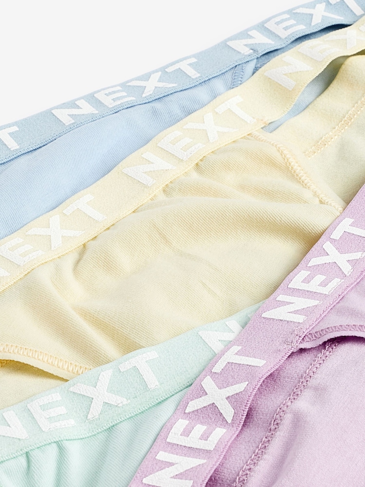 Pastel Colours Tanga Cotton Rich Logo Knickers 4 Pack - Image 4 of 4