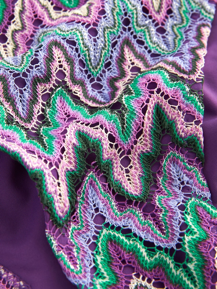 Purple/Green Crochet Bikini Bottoms - Image 7 of 7