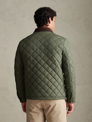 U.S. Polo Assn. Green Diamond Quilt Padded Collared Jacket - Image 2 of 8