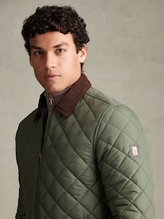 U.S. Polo Assn. Green Diamond Quilt Padded Collared Jacket - Image 4 of 8
