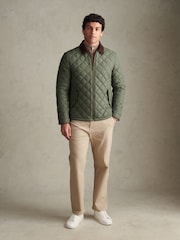 U.S. Polo Assn. Green Diamond Quilt Padded Collared Jacket - Image 5 of 8