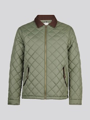 U.S. Polo Assn. Green Diamond Quilt Padded Collared Jacket - Image 6 of 8