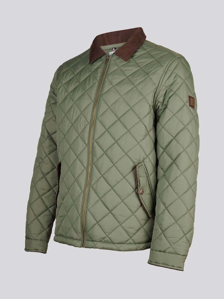 U.S. Polo Assn. Green Diamond Quilt Padded Collared Jacket - Image 8 of 8 U.S. Polo Assn. Green Diamond Quilt Padded Collared Jacket - Image 8 of 8
