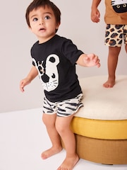 Animal Print 100% Cotton Short Pyjamas 2 Pack (9mths-8yrs) - Image 4 of 10