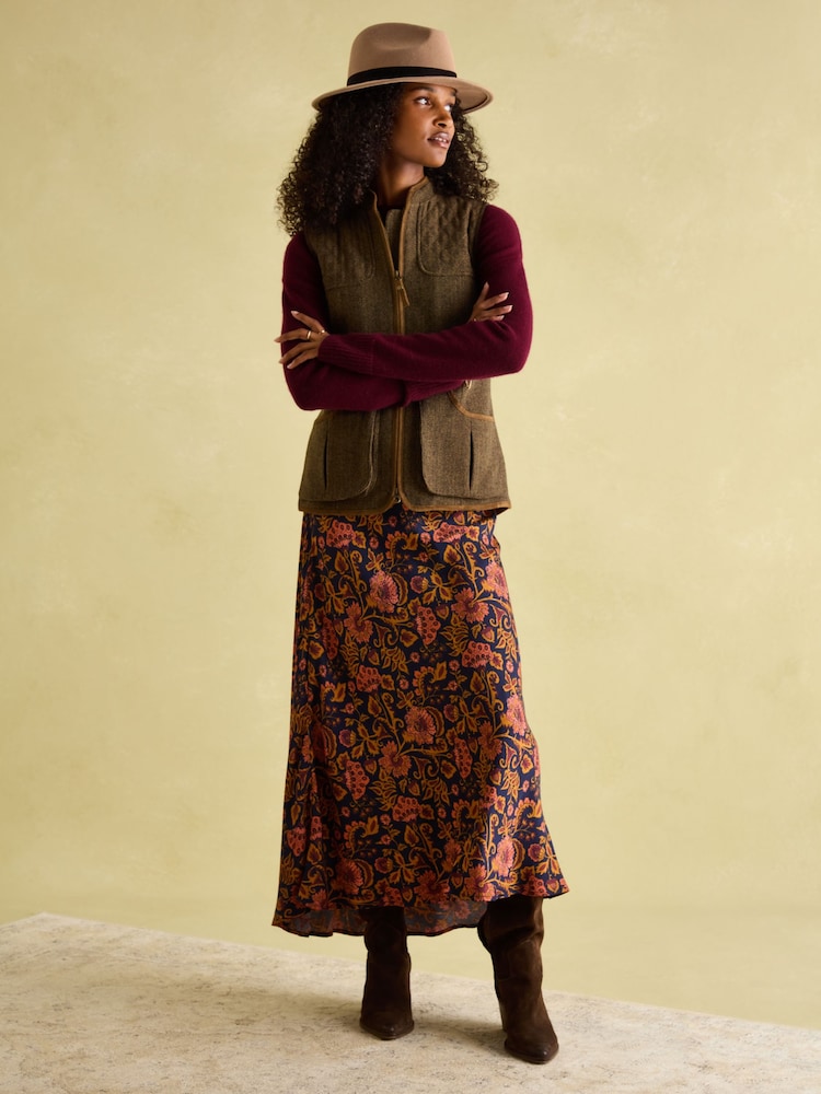 Joules Maude Brown Wool Fedora Hat - Image 2 of 6
