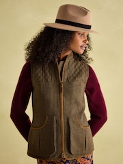 Joules Maude Brown Wool Fedora Hat - Image 3 of 6