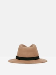Joules Maude Brown Wool Fedora Hat - Image 4 of 6