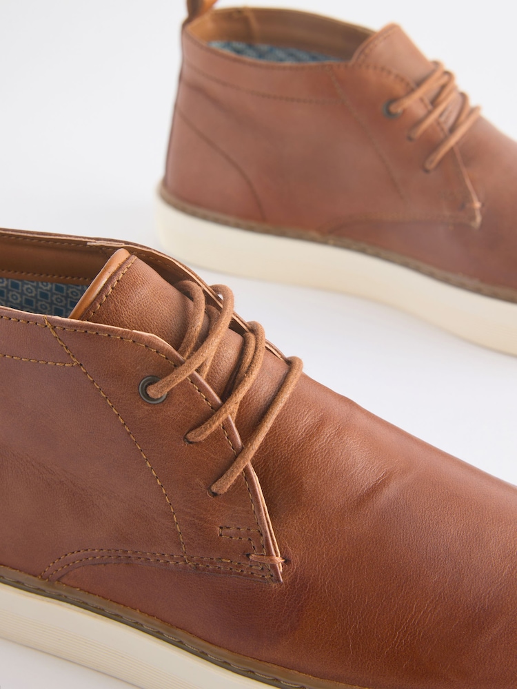 Tan Brown Cupsole Chukka Boots - Image 3 of 6