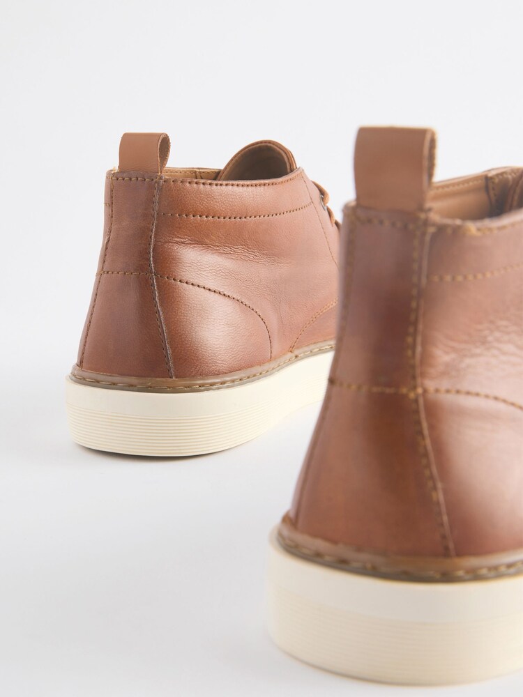 Tan Brown Cupsole Chukka Boots - Image 4 of 6