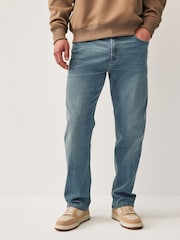 Svetlo modra letnik - Raven kroj - Vintage Wash denim kavbojke - Slika 1 iz 10