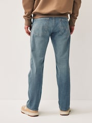 Svetlo modra letnik - Raven kroj - Vintage Wash denim kavbojke - Slika 4 iz 10