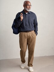 Seasalt Cornwall Blue Grey Artist's 100% Linen Shirt - Image 3 of 5