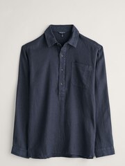 Seasalt Cornwall Blue Grey Artist's 100% Linen Shirt - Image 4 of 5