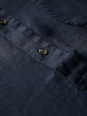 Seasalt Cornwall Blue Grey Artist's 100% Linen Shirt - Image 5 of 5