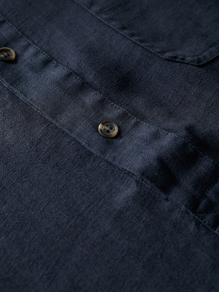 Seasalt Cornwall Blue Grey Artist's 100% Linen Shirt - Image 5 of 5 Seasalt Cornwall Blue Grey Artist's 100% Linen Shirt - Image 5 of 5