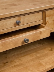 Laura Ashley Honey Gold Garrat 4 Drawer Console Table - Image 4 of 5