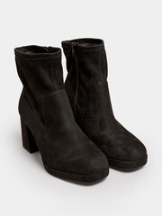 Yours Curve Black Extra-Wide Fit Platform Ankle Boots - Image 3 of 5
