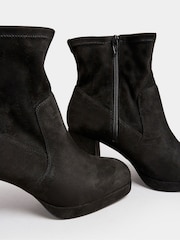 Yours Curve Black Extra-Wide Fit Platform Ankle Boots - Image 5 of 5