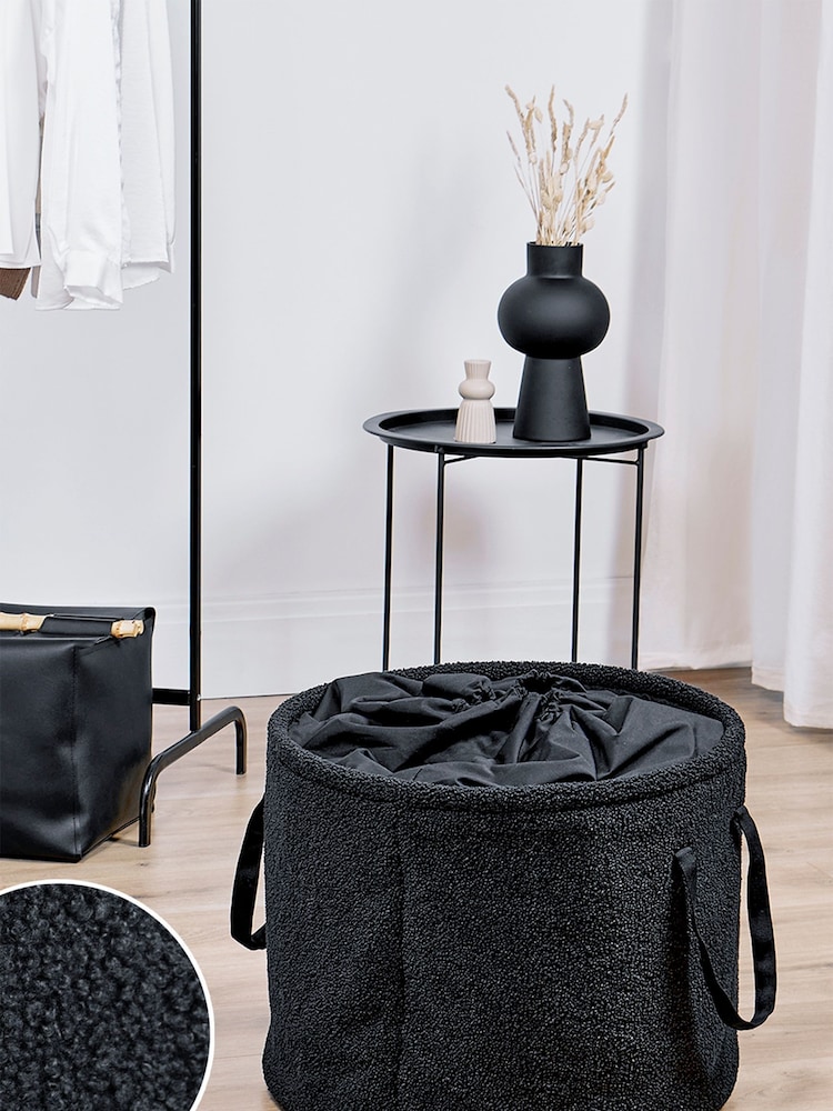 Style Sisters Black Bouclé Storage Bag - Image 1 of 4