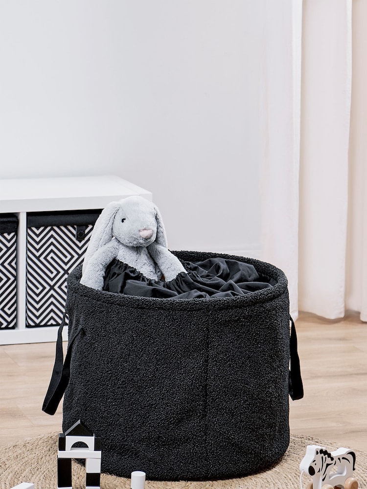 Style Sisters Black Bouclé Storage Bag - Image 2 of 4