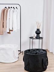 Style Sisters Black Bouclé Storage Bag - Image 3 of 4