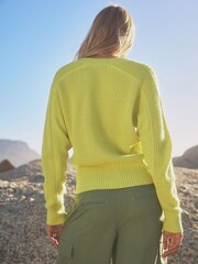 Khaki Green Summer Knee Length Shorts With Linen - Image 5 of 10