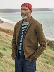 Seasalt Cornwall Green Mens Towen 100% Cotton Blazer - Image 4 of 6