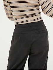 FatFace Black Blake Wide Leg Drape Trousers - Image 4 of 4