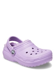 Crocs Kids Purple Classic Lined Clog Sandals - Image 2 of 7