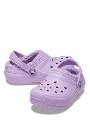 Crocs Kids Purple Classic Lined Clog Sandals - Image 4 of 7