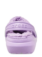 Crocs Kids Purple Classic Lined Clog Sandals - Image 5 of 7