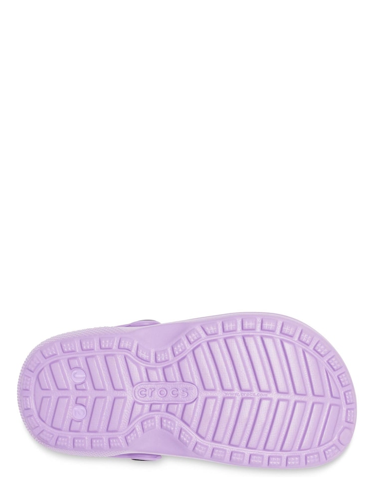 Crocs Kids Purple Classic Lined Clog Sandals - Image 7 of 7