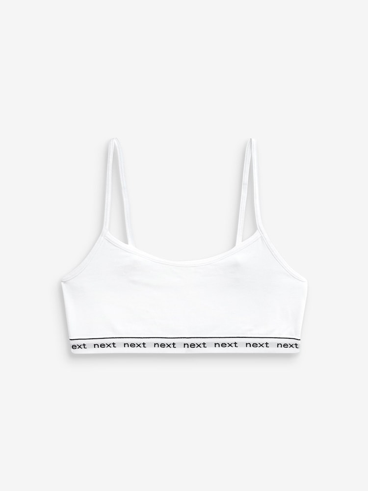 Black/Grey/White 7 Pack Strappy Crop Tops (5-16yrs) - Image 8 of 8