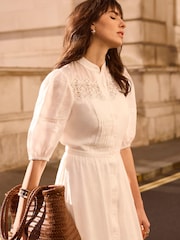 Mint Velvet Ramie Midi Dress - 8суретінің 4 суреті