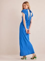 Boden Blue Tie Back Detail Maxi Dress - Image 4 of 8