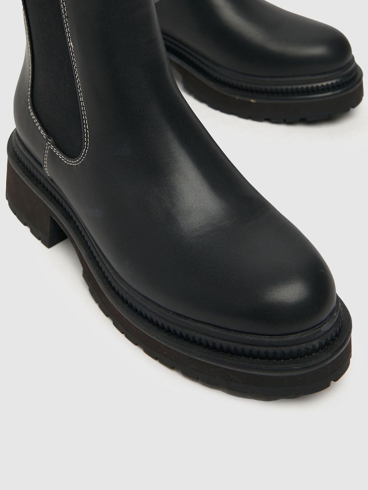 Schuh Alivia Chunky Black Chelsea Boots - Image 4 of 4