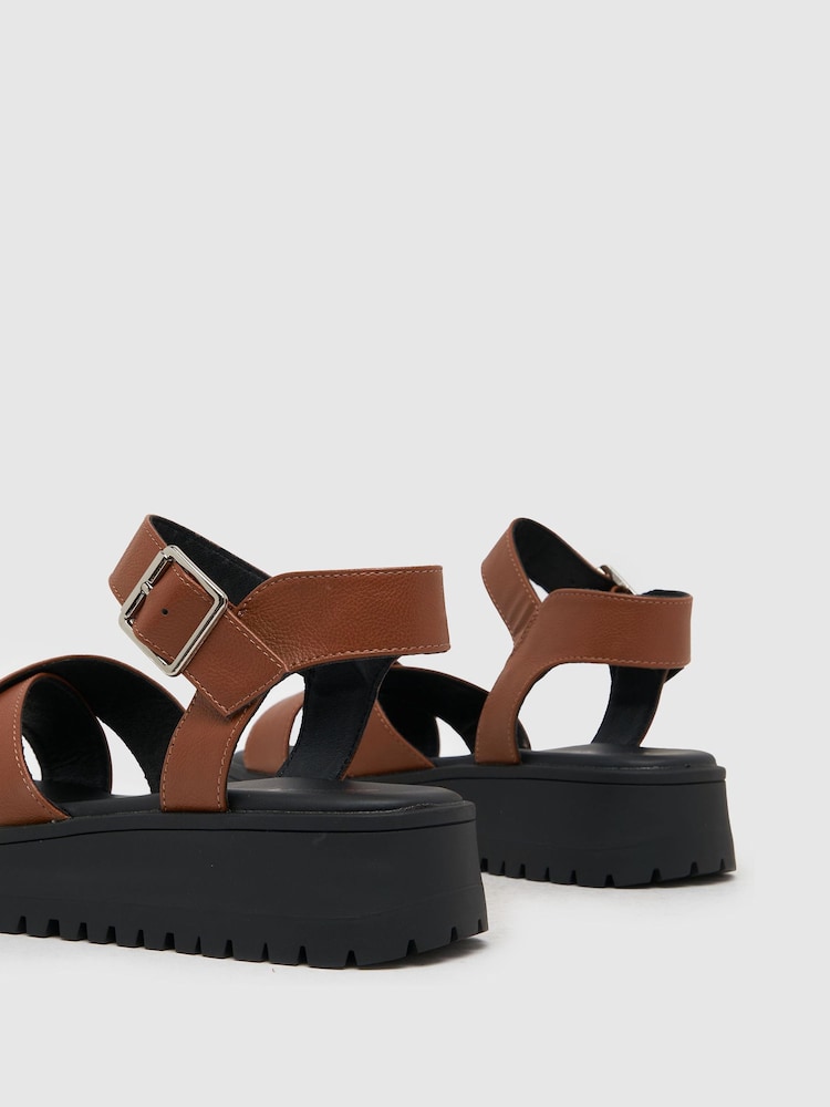 Schuh Wide Fit Tera Cross-Strap Sandals - Image 4 of 4