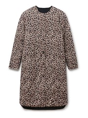 Another Sunday Reversible Longline Padded Coat In Leopard Print And Black - Image 4 of 8